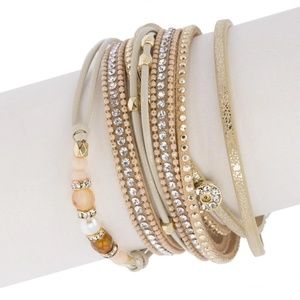 SAACHI Indulgent Beaded Rhinestone Bracelet